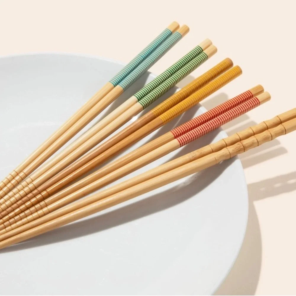 Colorful Bamboo Chopsticks Set